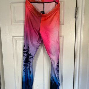 Blackmilk Aurora Skye Neon Purple Leggings